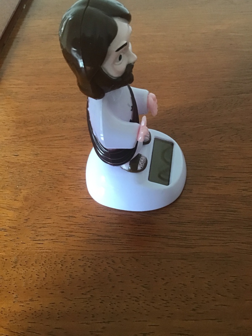 White Solar-Powered Jesus Figurine - Picture 2 of 4